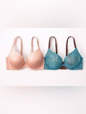Victoria’s Secret Very Sexy Push Up Bra Bundle 36C Demi‎ Leopard Animal Print